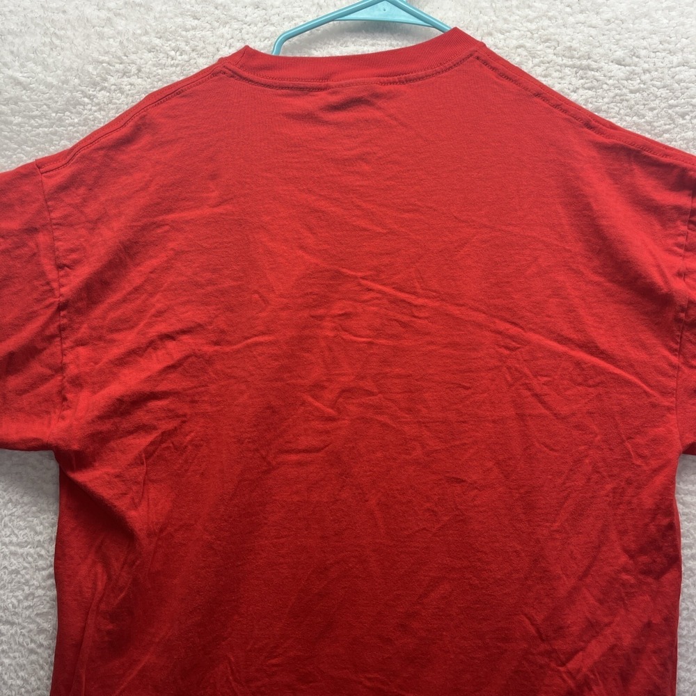 Reebok Shirt Mens XL Red Plain Tee Workout Gym Sports Activewear Chore Hot Fire - Picture 14 of 15